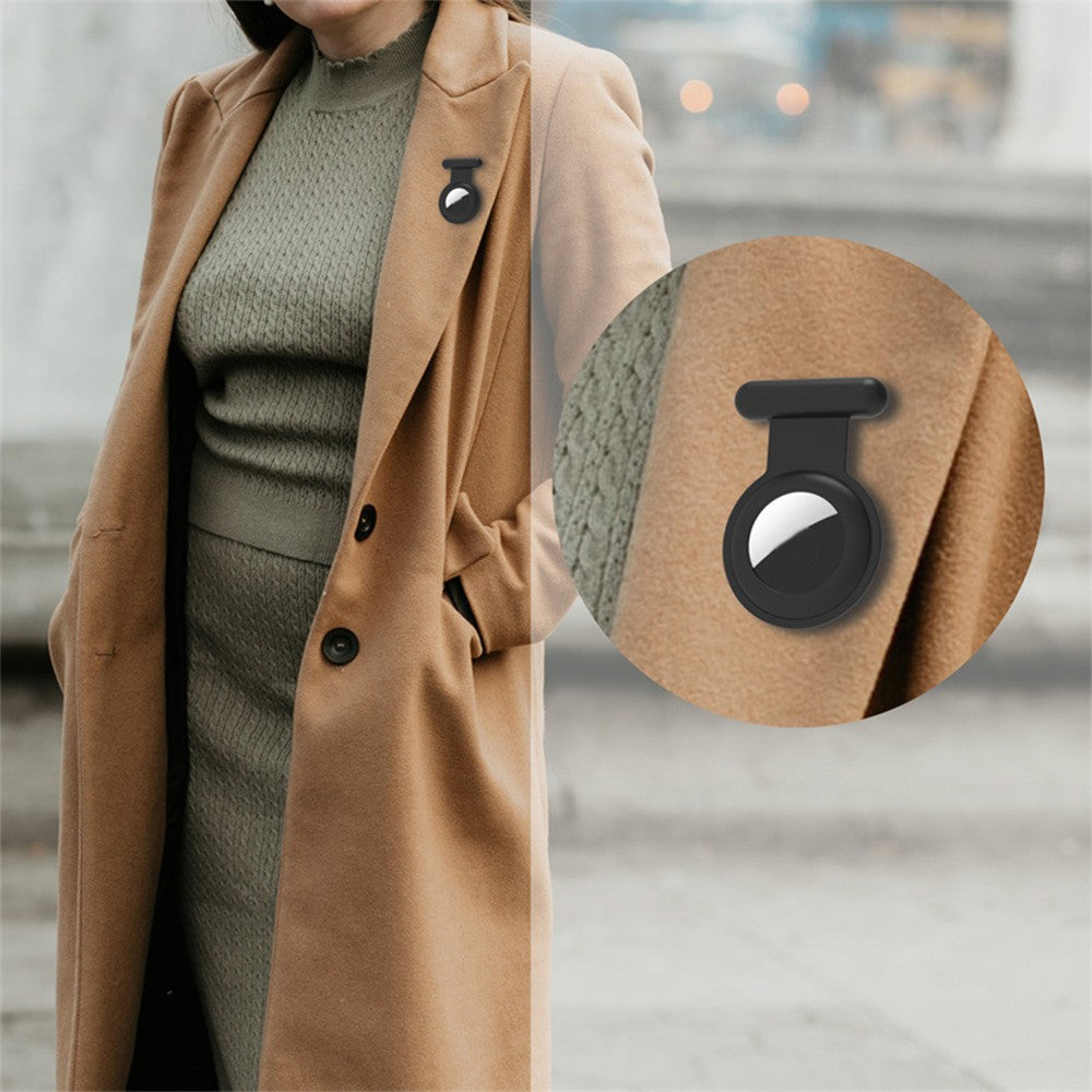 1Pc for Apple AirTag Protective Holder Case - Black