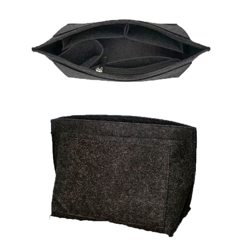 Felt Purse Handbag Organizer Insert Tote Bag Organizer Liner Bag - Black - M