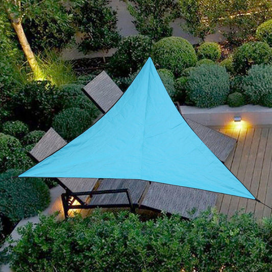 4x4x4m Triangle Outdoor Garden Canopy Cover - Sky Blue
