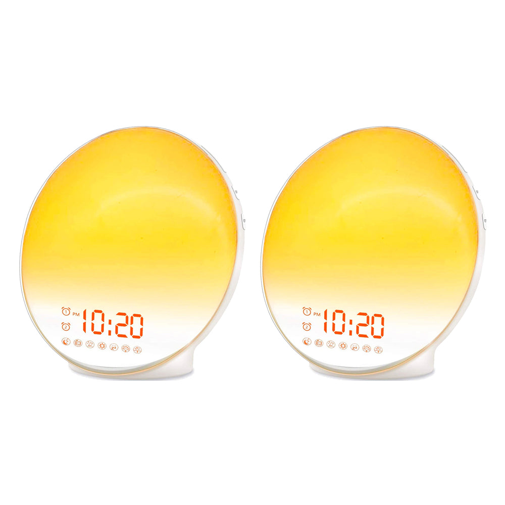 2Pcs Sunrise Alarm Clock & Wake Up Light