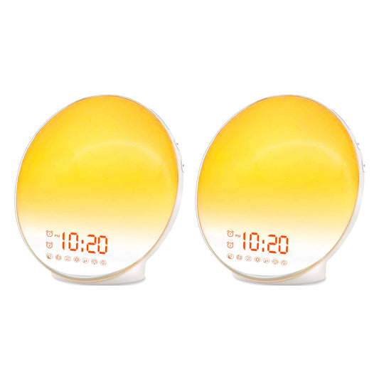2Pcs Sunrise Alarm Clock & Wake Up Light