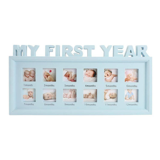 My First Year Baby Keepsake Frame - Blue
