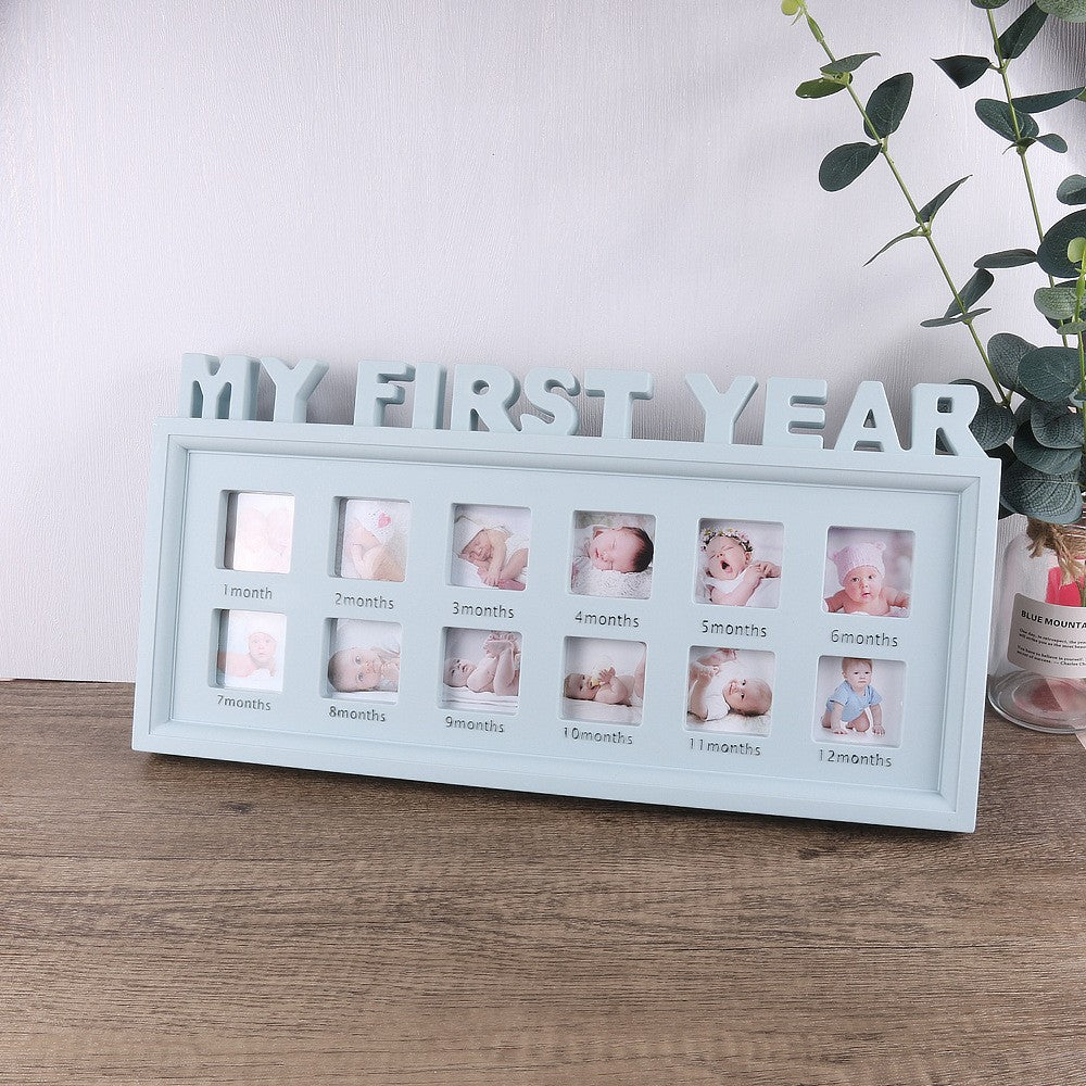 My First Year Baby Keepsake Frame - Blue