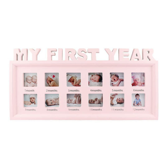 My First Year Baby Keepsake Frame - Pink