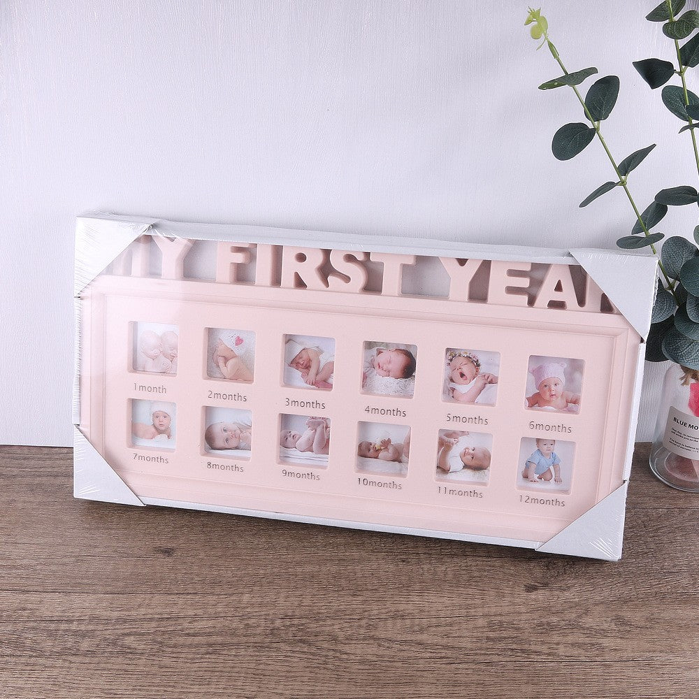 My First Year Baby Keepsake Frame - Pink