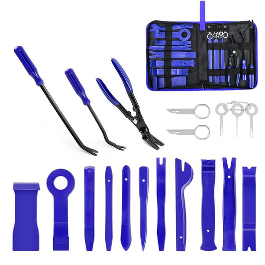 19-Piece Car Trim Removal Tool Set PP Plastic Remover with Storage Bag - Blue
