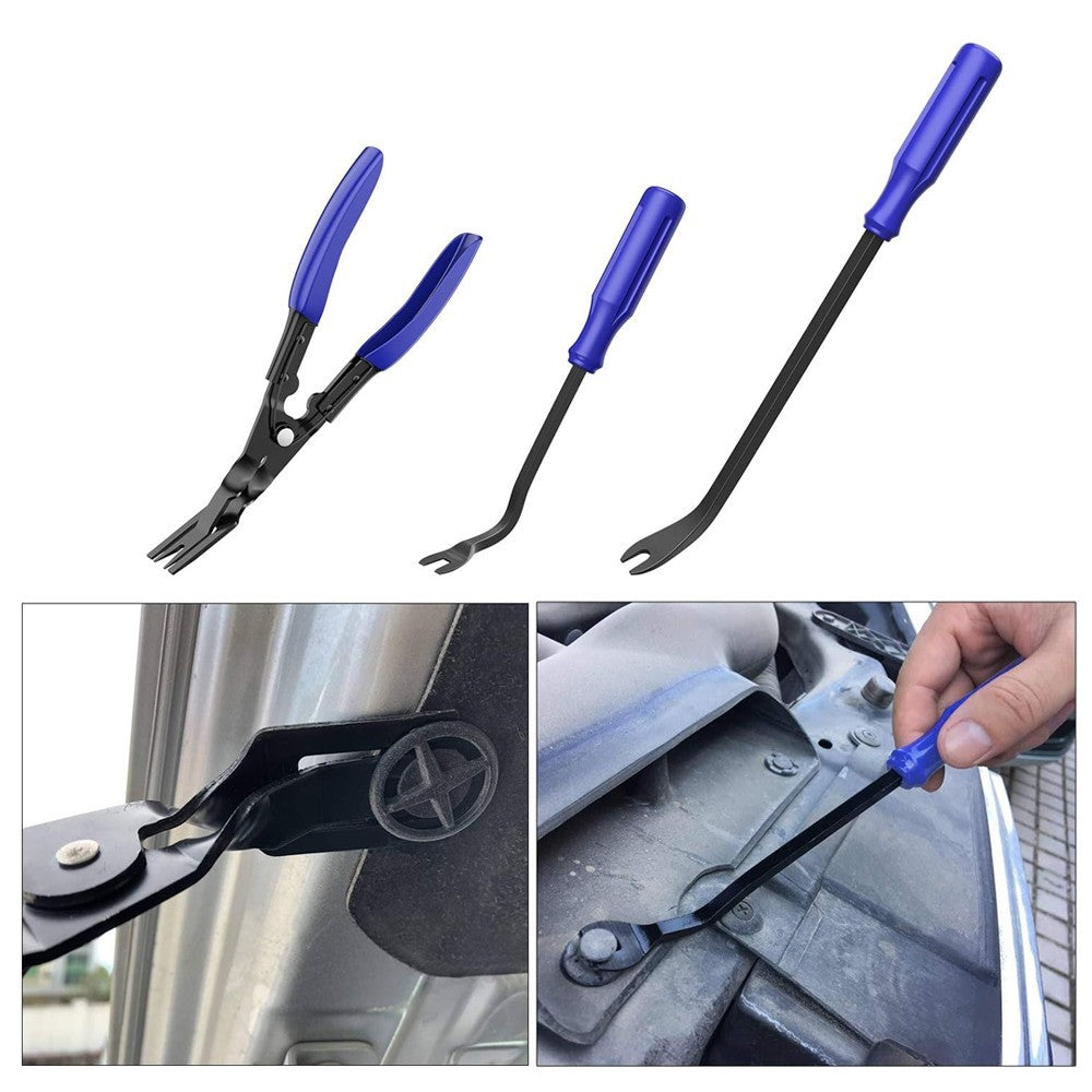 19-Piece Car Trim Removal Tool Set PP Plastic Remover with Storage Bag - Blue