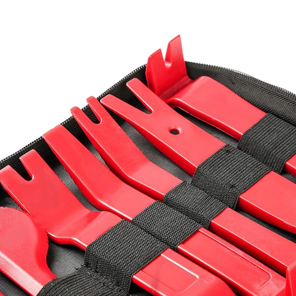 19-Piece Car Trim Removal Tool Set PP Plastic Remover with Storage Bag - Red