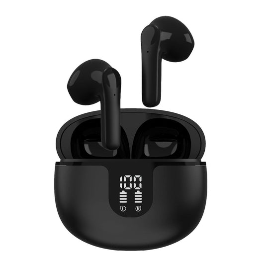 Wireless Bluetooth 5.3 Headphones In-Ear Earphones with LED Display - Black