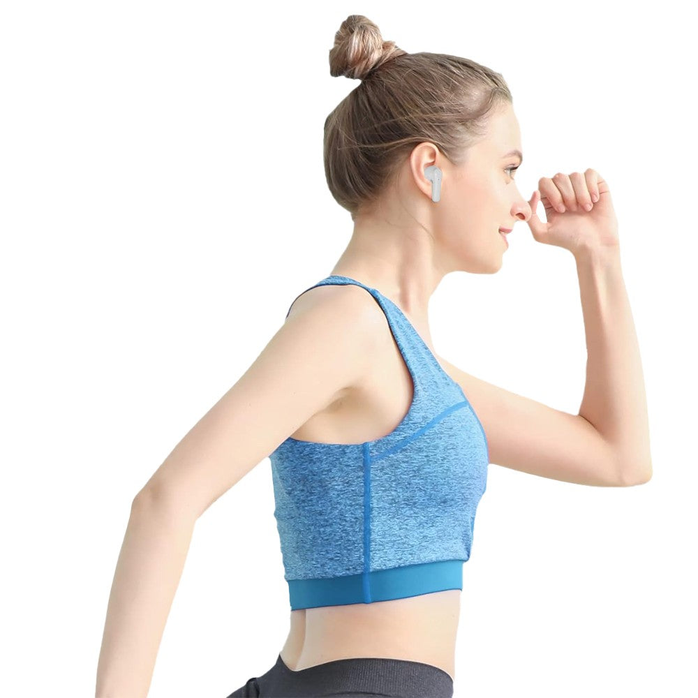 Wireless Bluetooth 5.3 Headphones In-Ear Earphones with LED Display - White