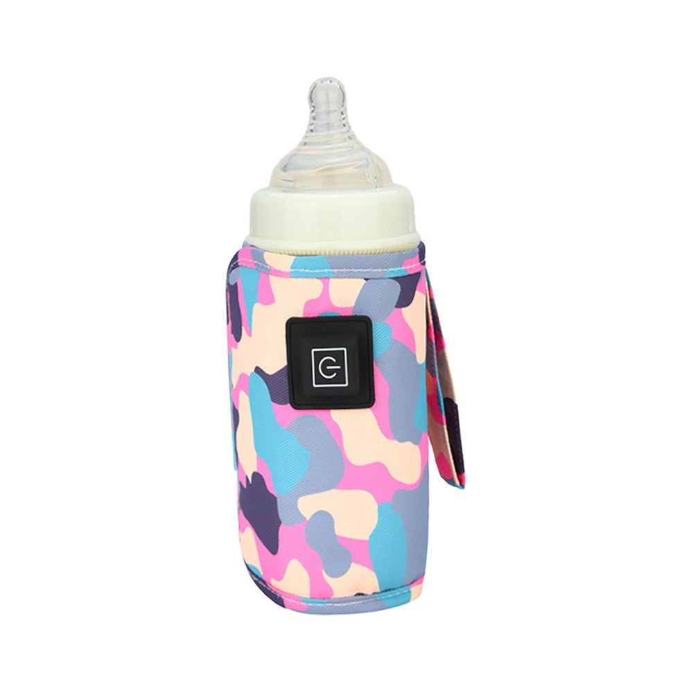 Portable Baby Bottle Milk Warmer with 3 Temperature Settings - Colorful