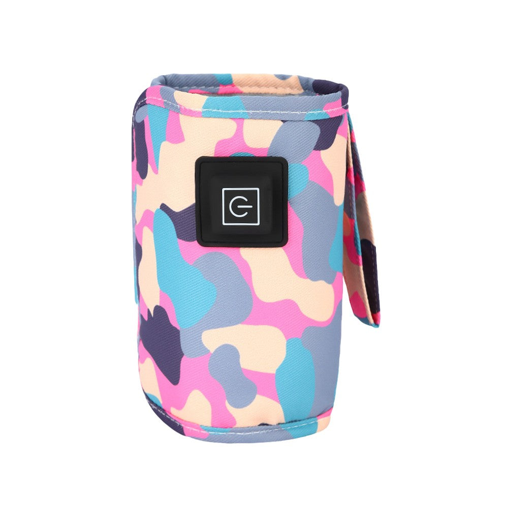 Portable Baby Bottle Milk Warmer with 3 Temperature Settings - Colorful