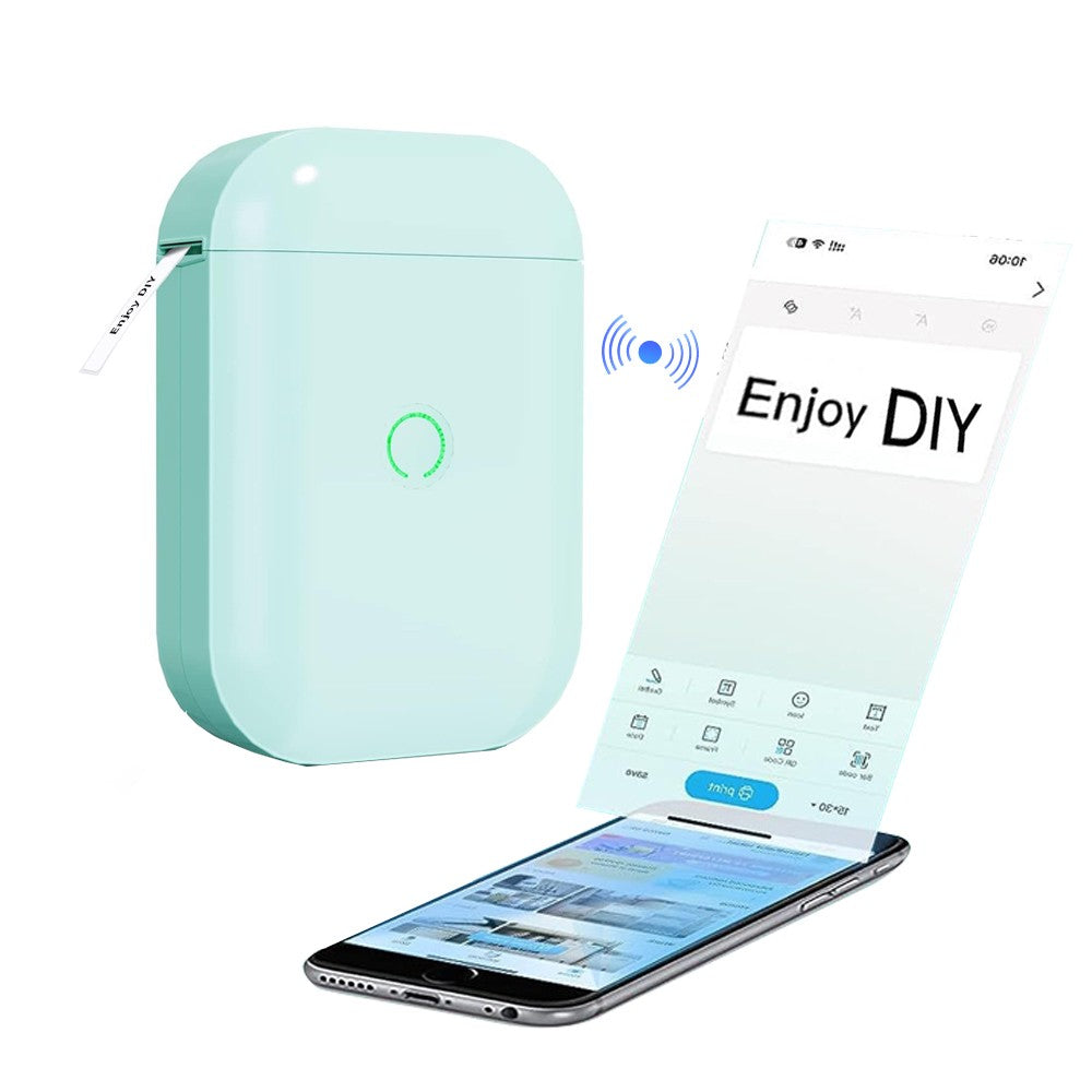 Wireless Bluetooth Label Maker Machine with Label Tape - Green