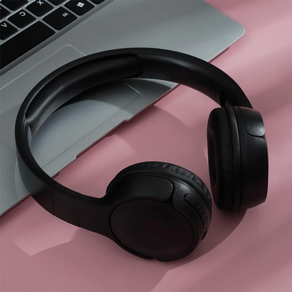 Bluetooth 5.0 Headphones Wireless Over Ear Headset Stereo Headset - Black