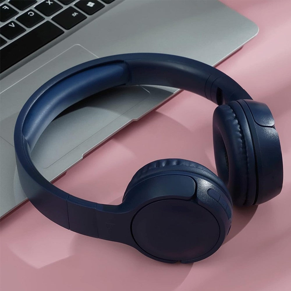 Bluetooth 5.0 Headphones Wireless Over Ear Headset Stereo Headset - Blue