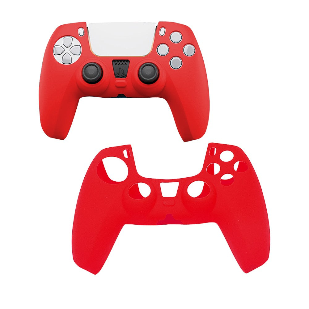 Protective Case Soft Silicone Cover for Sony Playstation 5 Controller - Red