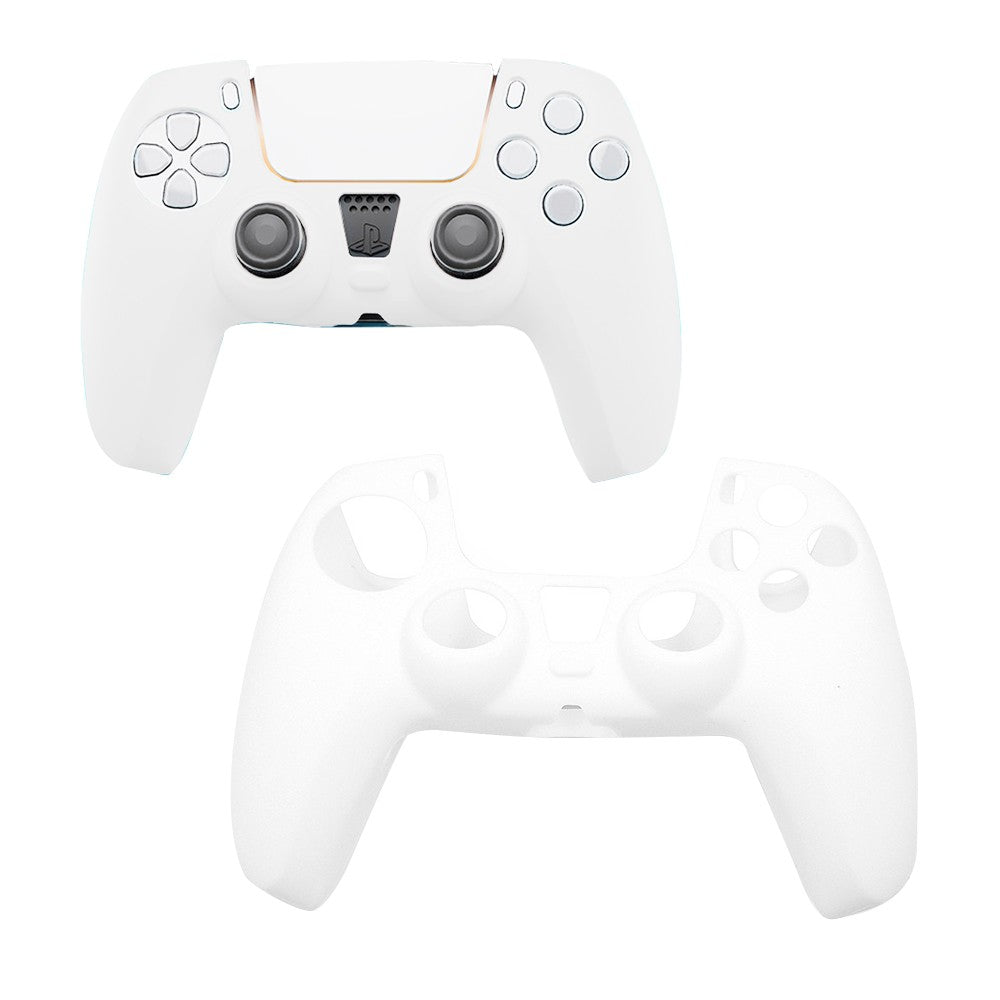 Protective Case Soft Silicone Cover for Sony Playstation 5 Controller - White