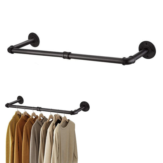 1Pc Wall Mounted Clothing Rack Wardrobe Garment Rack Multi Purpose Hanging Rod