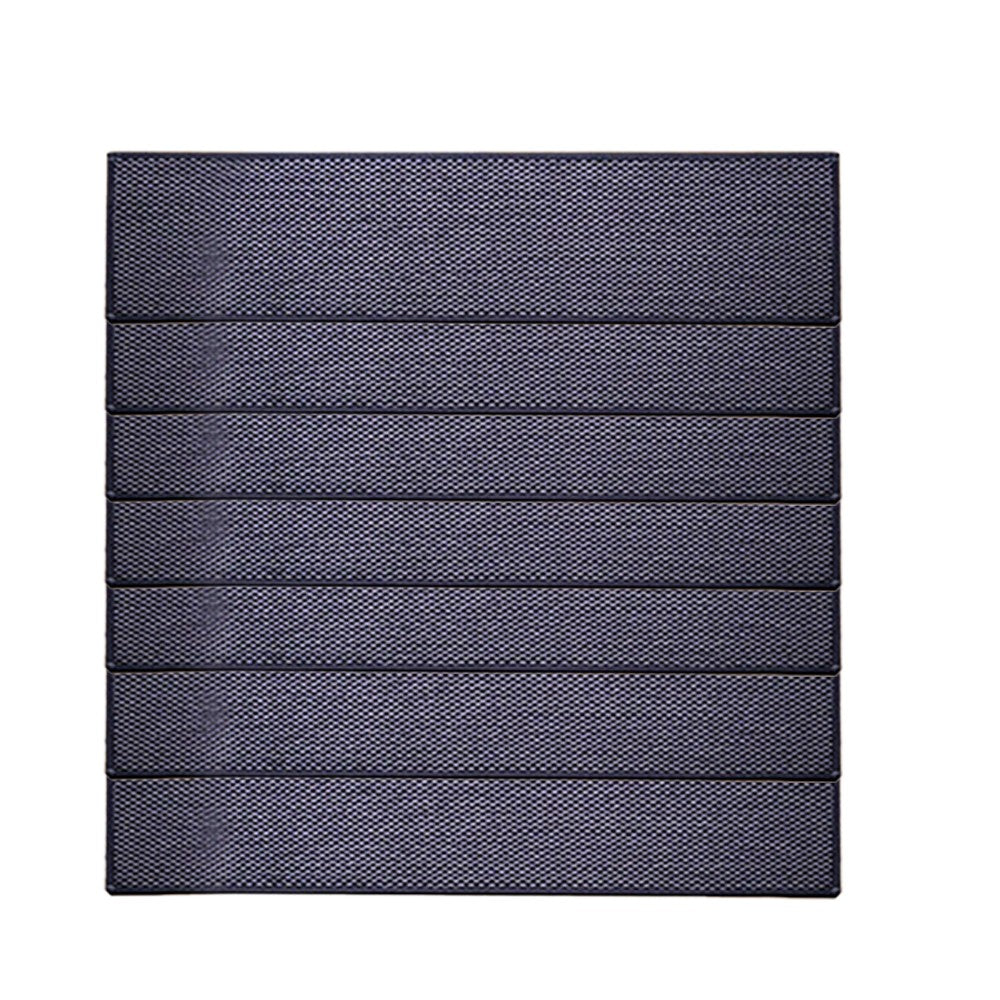 7Pcs Self-adhesive Stair Tread Mats Imitation Linen Non-Slip Steps Mat - Black