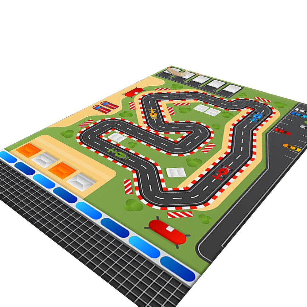 160x120cm City Road Theme Kids Play Mat Non-Slip Playroom Floor Mat - Style 2