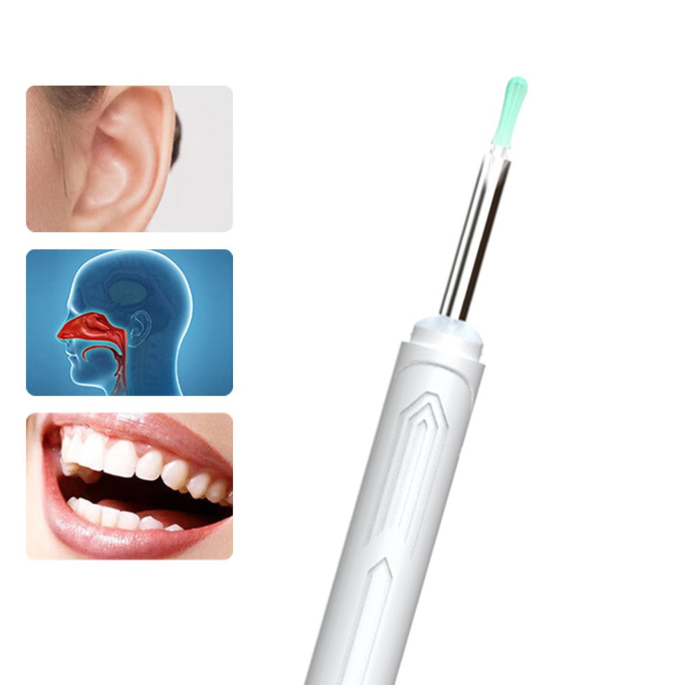 Wireless Visual Otoscope WiFi Ear Wax Removal Tool with Ear Pick Set - White