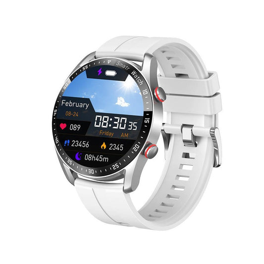 Bluetooth Smart Watch ECG Monitoring Watch Sport Watch Fitness Tracker - White