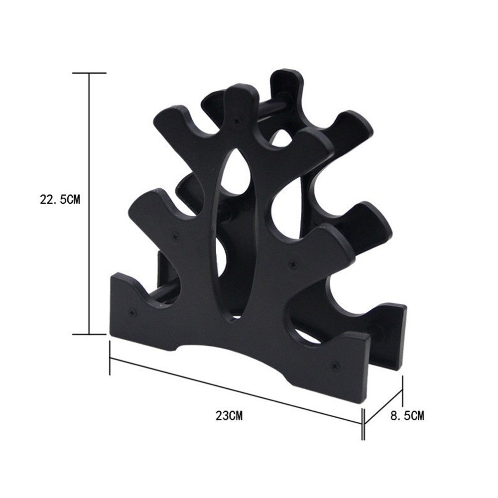 1Pc 3-Tier Dumbbell Rack Tree-Shaped Stand Dumbbell Storage Holder for Home Gym