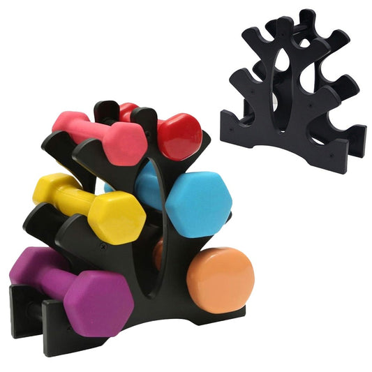 2Pcs 3-Tier Dumbbell Rack Tree-Shaped Stand Dumbbell Storage Holder for Home Gym