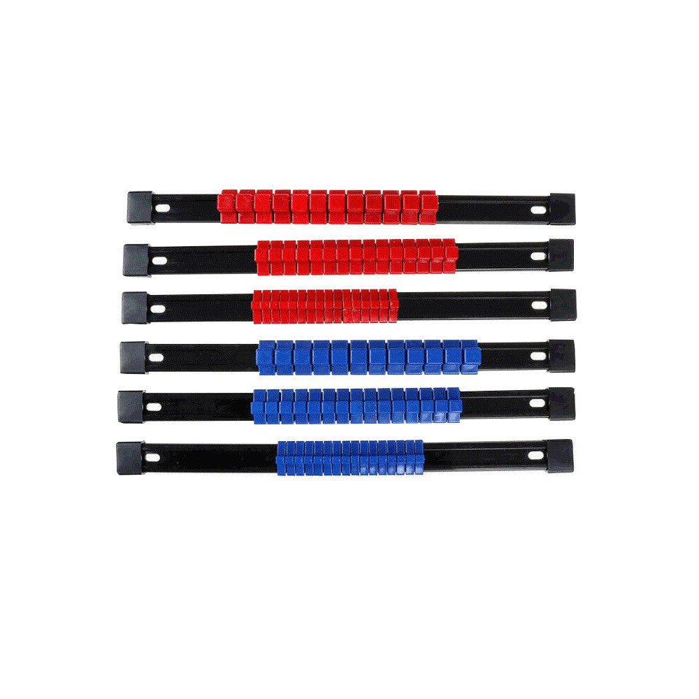 6-Piece Drive Socket Organizer Rails Sliding Socket Holders