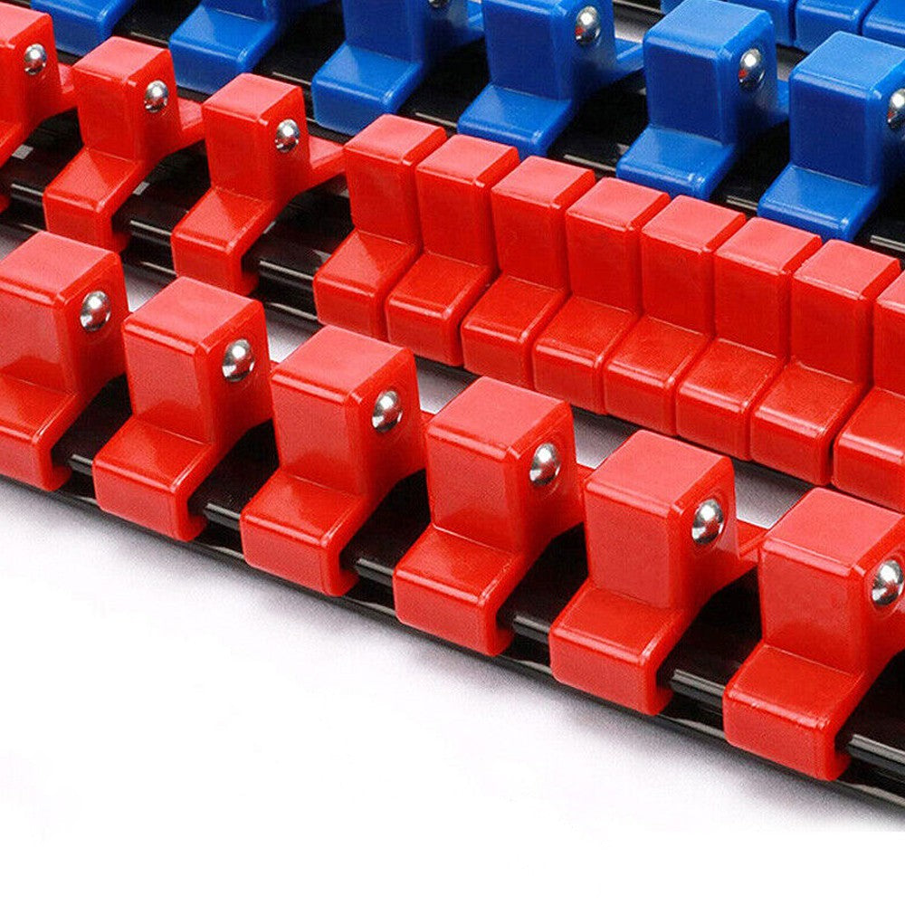 12-Piece Drive Socket Organizer Rails Sliding Socket Holders