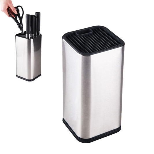Universal Knife Block Holder Stainless Steel Knives Storage Rack Kitchen Gadget