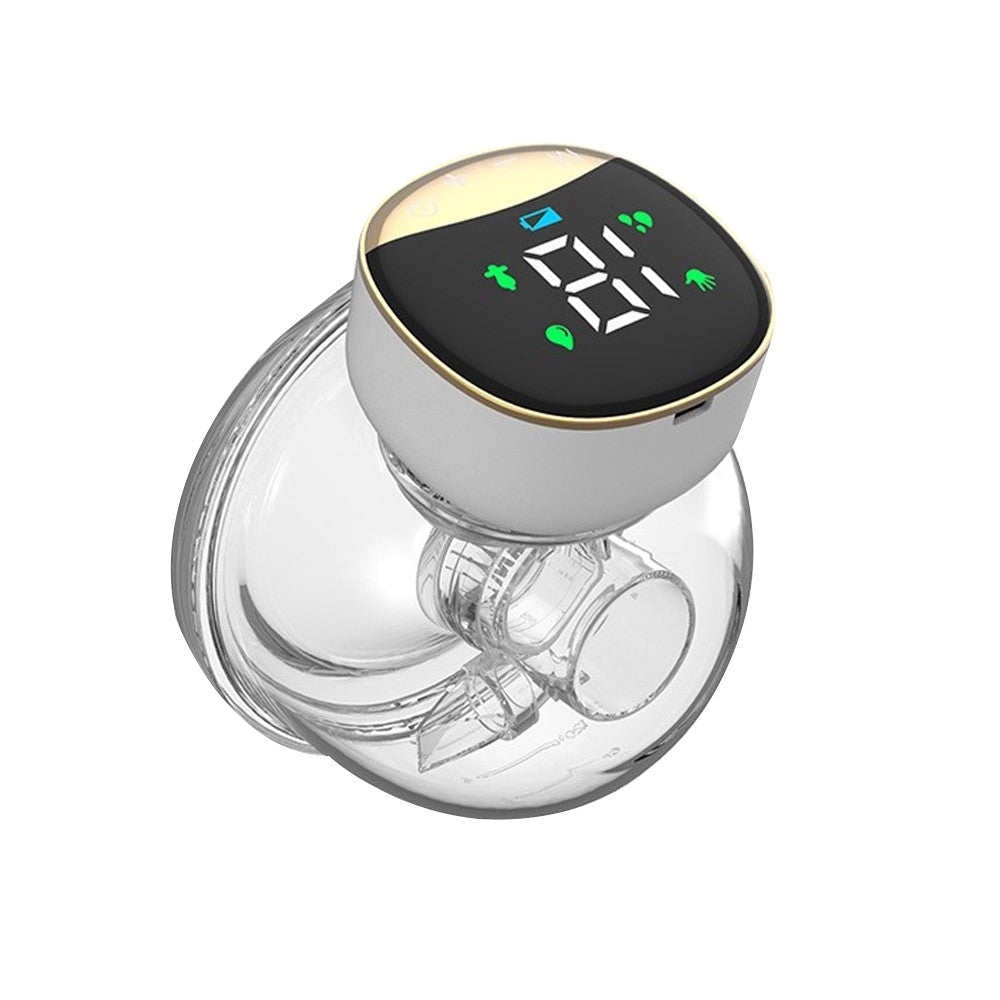 Portable Wearable Electric Breast Pump USB Rechargeable with 4 Modes - Gold