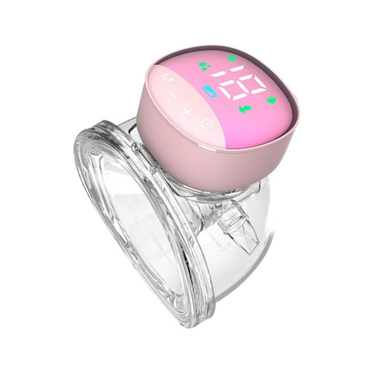 Portable Wearable Electric Breast Pump USB Rechargeable with 4 Modes - Pink