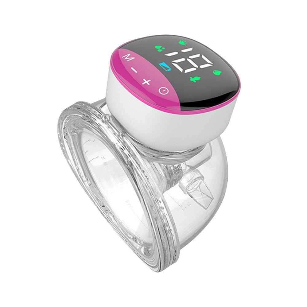 Portable Wearable Electric Breast Pump USB Rechargeable with 4 Modes - Rose Red