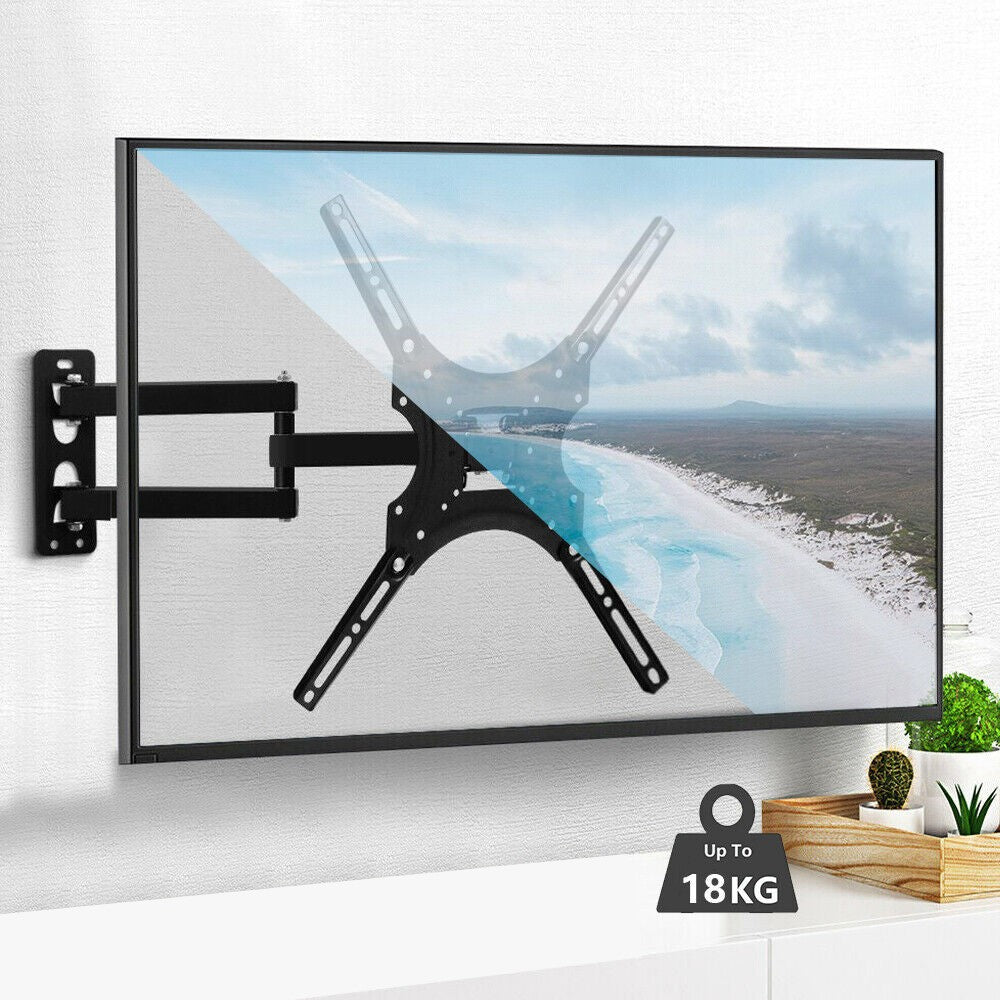 Full Motion TV Monitor Wall Mount Bracket Swivel Tilt Extension Bracket