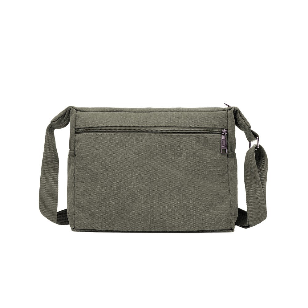 Mens Canvas Shoulder Messenger Bag Crossbody Bag Satchel Bag - Green