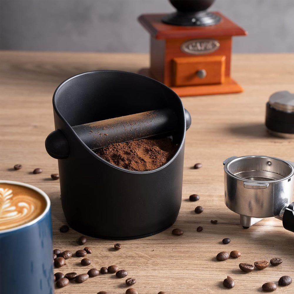 Coffee Knock Box Espresso Knock Box Coffee Grounds Container Removable Knock Bar