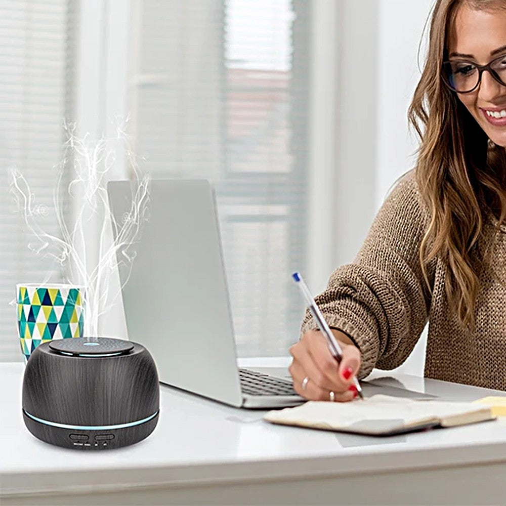 300ML Essential Oil Diffuser Aromatherapy Diffuser Mini Humidifier - Black
