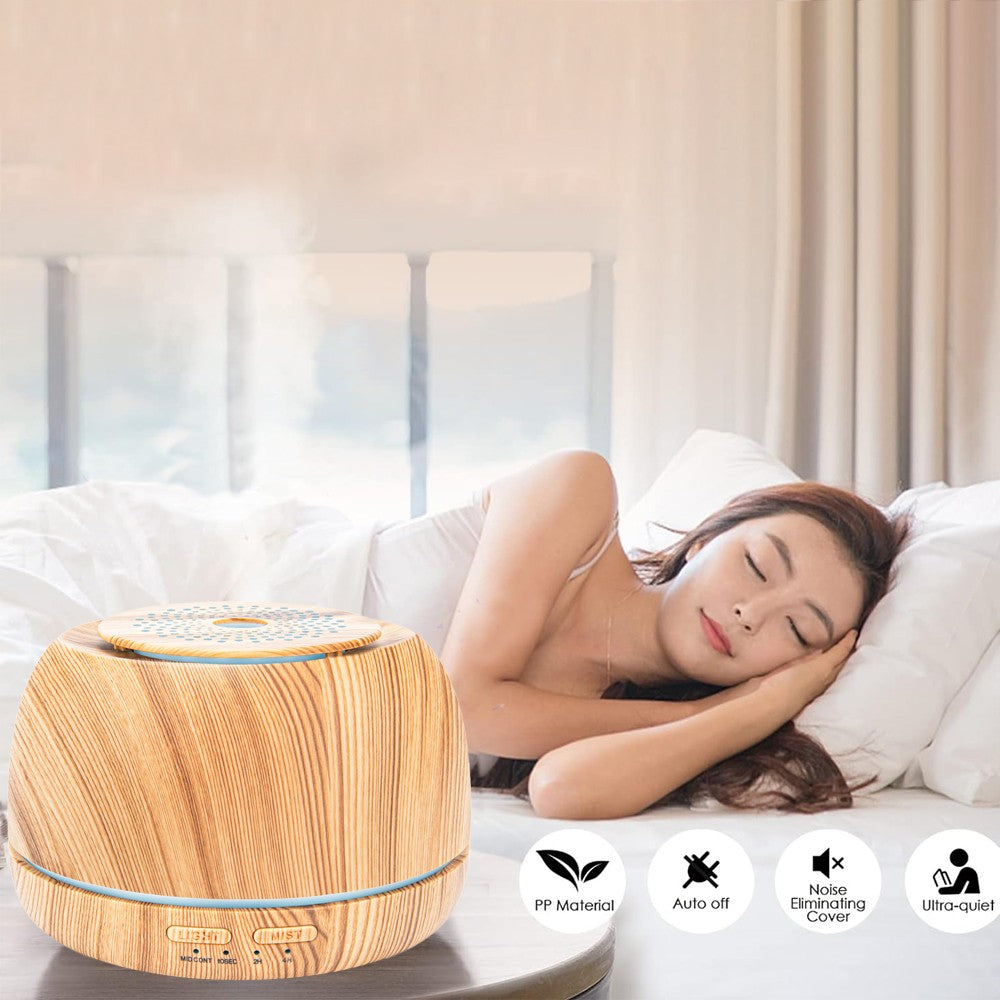 300ML Essential Oil Diffuser Aromatherapy Diffuser Mini Humidifier - Wood Color