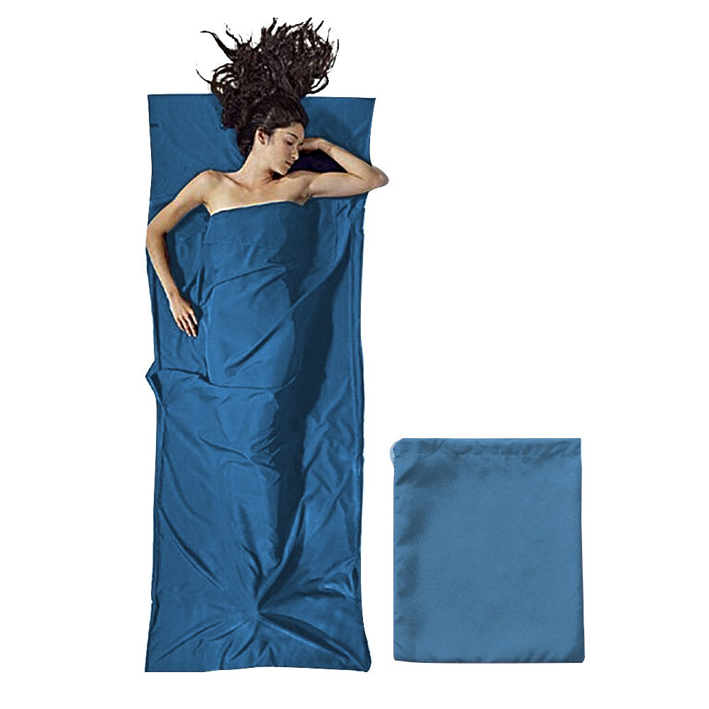 1Pc 75x210cm Portable Sleeping Bag Liner Sheet for Travel Camping - Blue