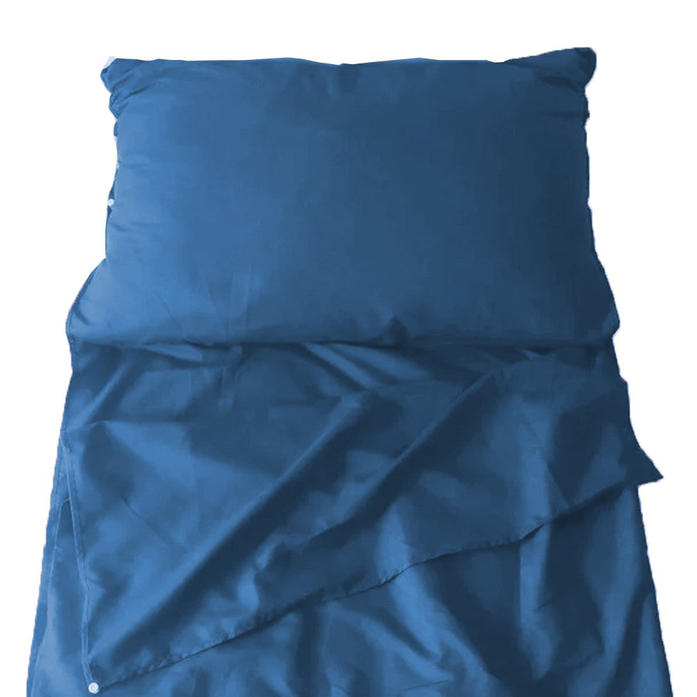 1Pc 75x210cm Portable Sleeping Bag Liner Sheet for Travel Camping - Blue