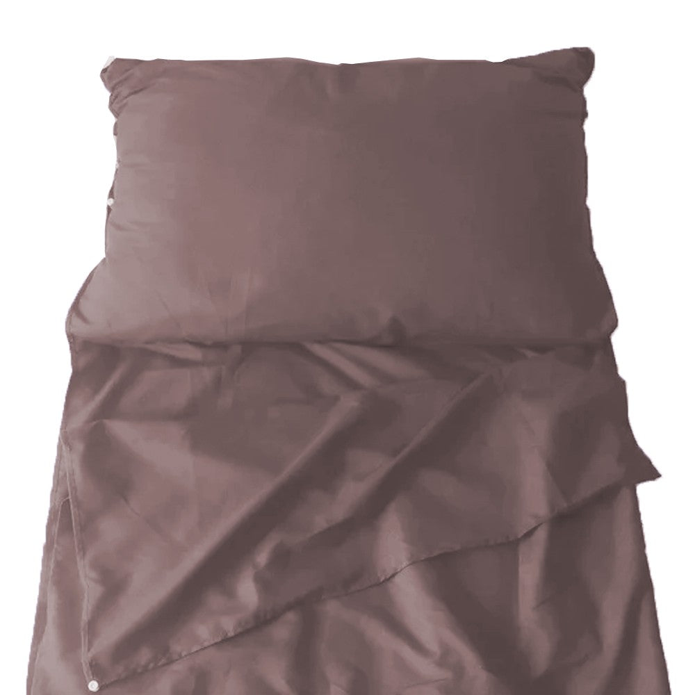 2Pcs 75x210cm Portable Sleeping Bag Liner Sheet for Travel Camping - Brown