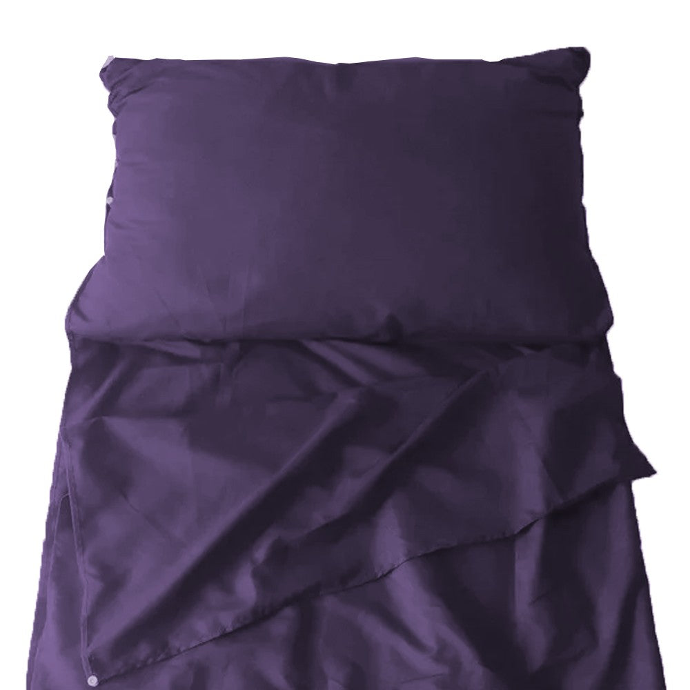 2Pcs 75x210cm Portable Sleeping Bag Liner Sheet for Travel Camping - Purple