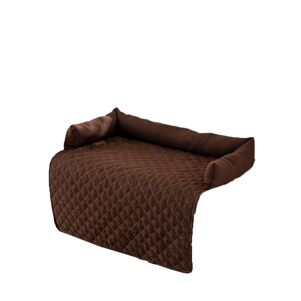 90cm Water Resistant Pet Calming Bed Mat Sofa Blanket Mat Couch Cover Coffee