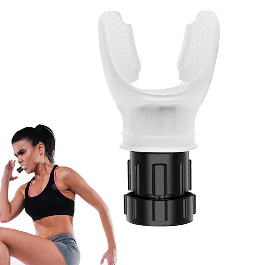 1Pc Portable Lung Breathing Trainer Respiratory Muscle Training Device - White