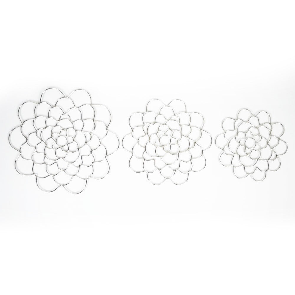 3Pcs Stainless Steel Flower Arranger Grid Vase Flower Arrangement Holder