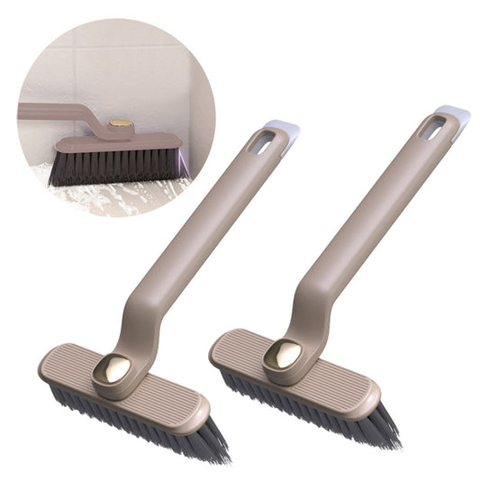 2Pcs Multi-Function Rotating Crevice Cleaning Brush Groove Gap Brush - Brown