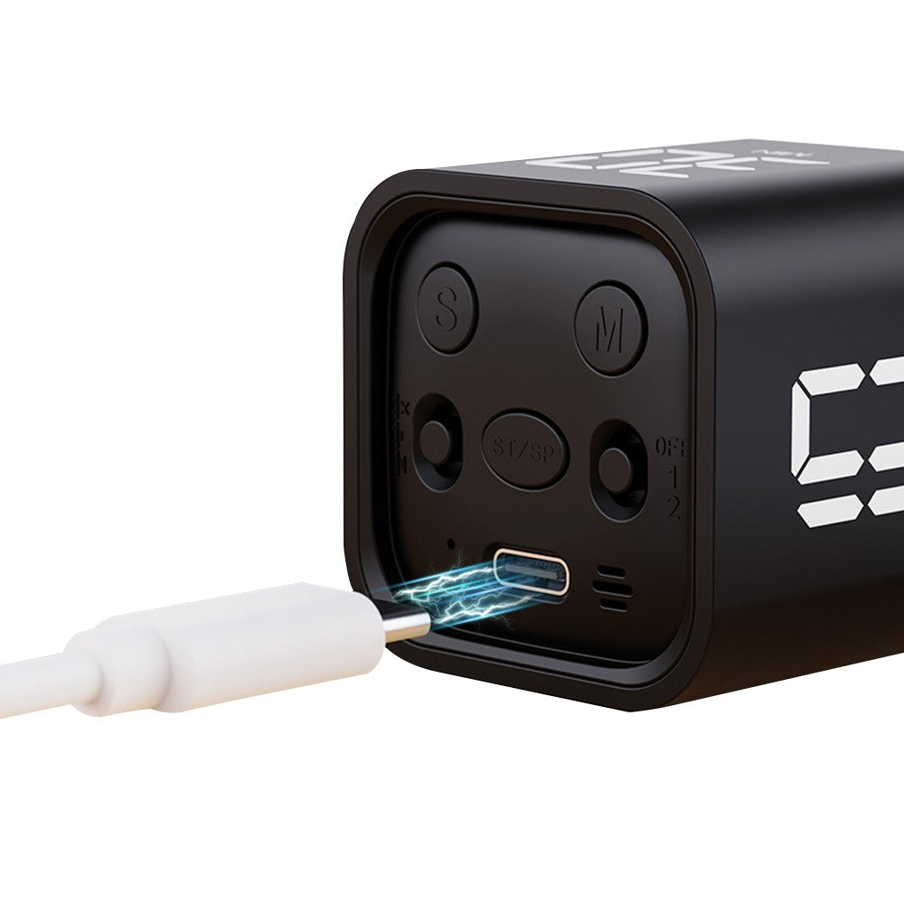 Rotation Cube Timer Countdown Timer Gravity Timer for Work Study - Black