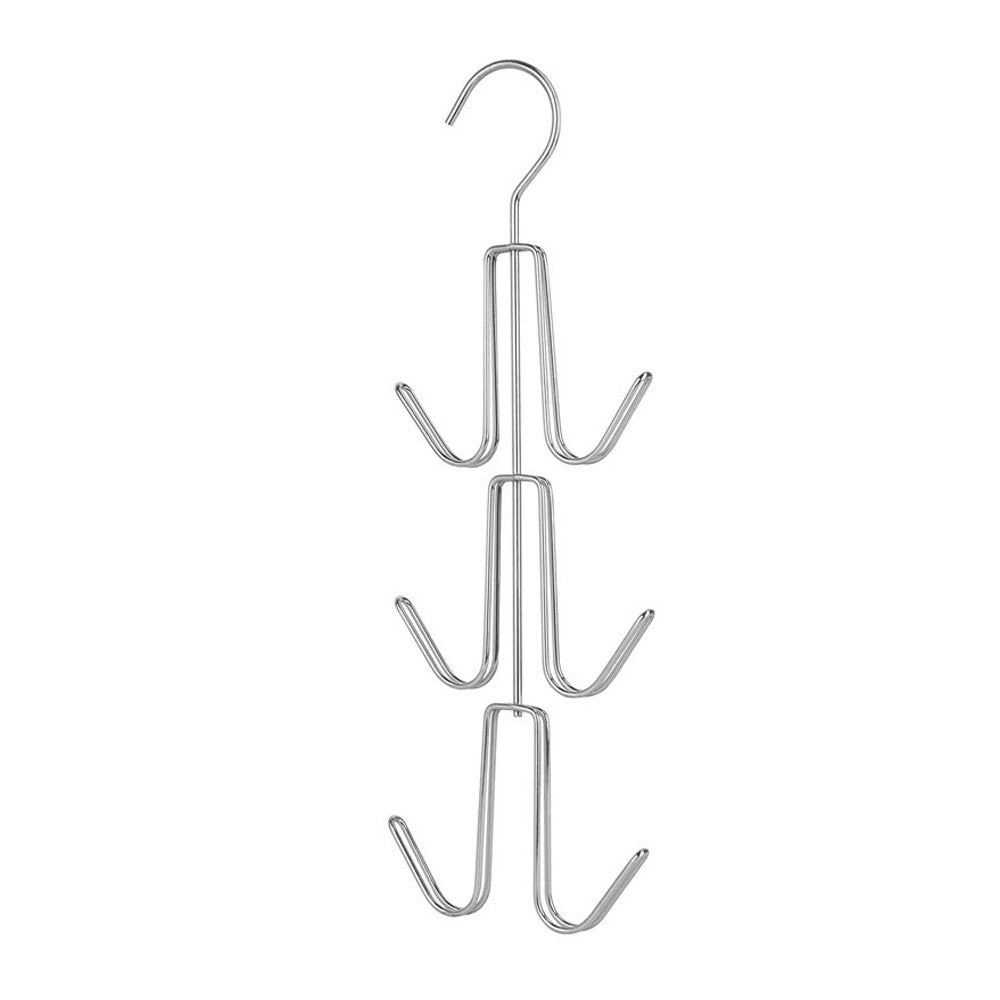 2Pcs Purse Hanger Bag Organizer for Closet Metal Handbag Storage Rack - Silver