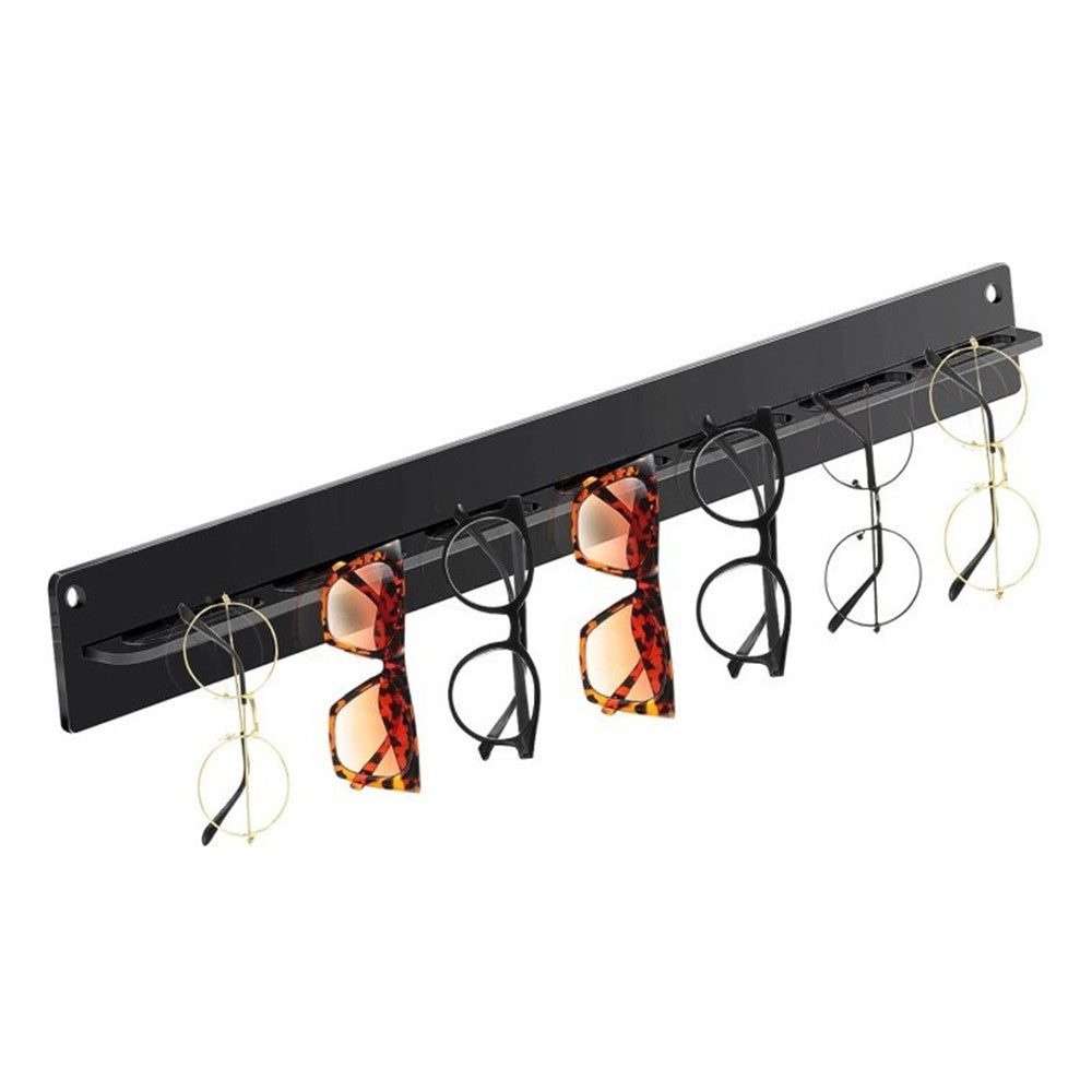 1Pc Wall Mounted Sunglasses Organizer Acrylic Eyeglasses Hanging Holder - Black